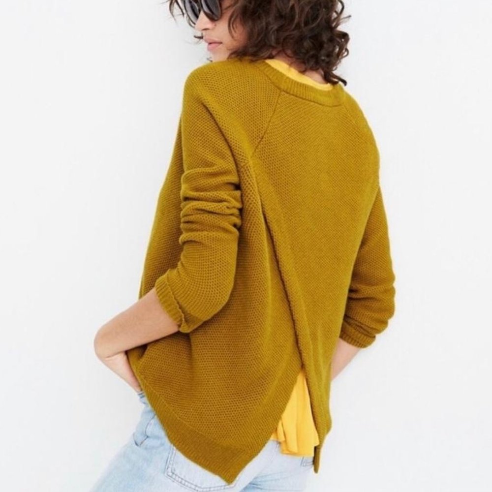 Madewell Mustard Yellow Province Sweater
